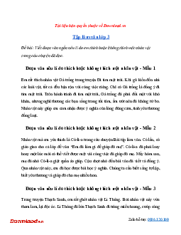 Tập làm văn lớp 3: Đoạn văn nêu lí do thích hoặc không thích một nhân vật trong câu chuyện đã đọc hoặc đã nghe | Kết nối tri thức