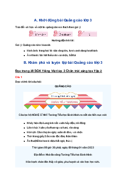 Bài 2: Quảng cáo trang 28 SGK Tiếng Việt lớp 3 Tập 2 Chân trời sáng tạo