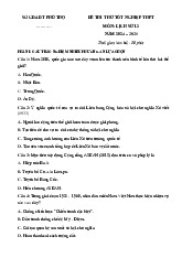 Đề thi thử tốt nghiệp THPT 2025 môn Lịch sử Sở GD&ĐT Phú Thọ