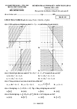 Đề cuối học kì 1 Toán 10 năm 2023 – 2024 trường THPT Nguyễn Huệ – BR VT