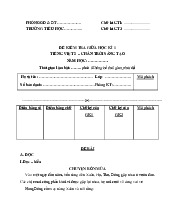 Đề thi giữa kỳ học kỳ 1 môn Tiếng Việt lớp 2 năm học 2024 - 2025 - Đề số 1 | Bộ sách Chân trời sáng tạo