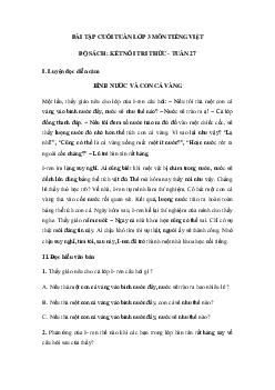 Phiếu bài tập cuối tuần môn tiếng Việt lớp 3 Tuần 27 |  Kết nối tri thức