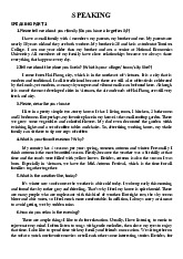 Aptis Speaking Practice Notes - Level 1B | Đại học Hoa Sen