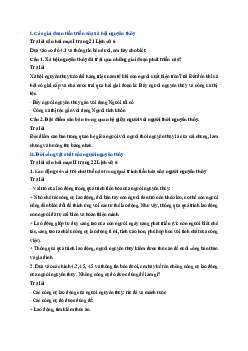 Giải sách giáo khoa môn Lịch sử 6 bài 4 Xã hội nguyên thủy | Chân trời sáng tạo