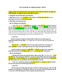 Đề ôn tập 2 | Kinh Tế Chính Trị Mác - Lênin | Đại học Khoa học Xã hội và Nhân văn, Đại học Quốc gia Thành phố HCM