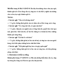 Giải SGK Giáo dục công dân 8 bài 3: Lao động cần cù, sáng tạo | Kết nối tri thức