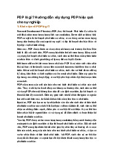 PDP là gì? Hướng dẫn xây dựng PDP hiệu quả cho sự nghiệp