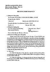 Đề cương chi tiết học phần môn Lí luận dạy học Tự nhiên - Xã hội | Đại học Đồng Tháp