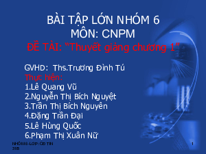 Bài tập lớn môn Công nghệ phần mềm | Đại học Công nghệ Tp HCM