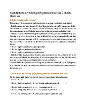 Cách tính delta và delta phẩy phương trình bậc 2 nhanh, chính xác - Toán 9