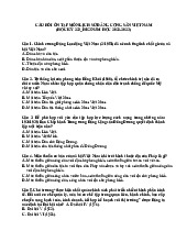 Câu Hỏi Ôn Tập Môn Lịch Sử Đảng Cộng Sản Việt Nam  (Học Kỳ 223_Hk3 Năm Học 2022-2023)