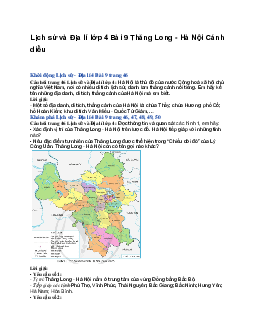 Lịch sử và Địa lí lớp 4 Bài 9 Thăng Long - Hà Nội | Cánh diều