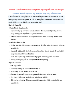 Soạn bài Trao đổi một cách xây dựng, tôn trọng các ý kiến khác biệt trang 63 | Ngữ Văn 7 Chân Trời Sáng Tạo tập 2