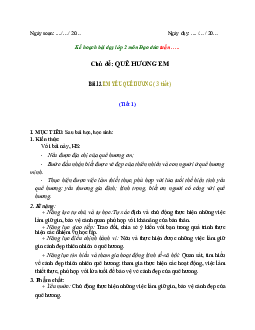 Giáo án Đạo đức 2 sách Chân trời sáng tạo (Cả năm) | Tuần 13