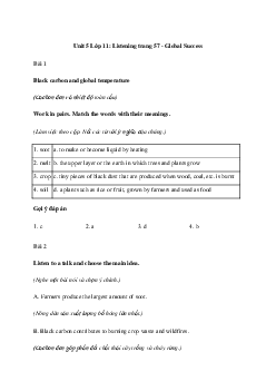 Giải Tiếng Anh 11 Unit 5: Listening
