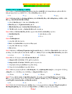 Đề Thi Học Kỳ 1 Môn Vật Lí 11 Kết Nối Tri Thức Giải Chi Tiết-Đề 2