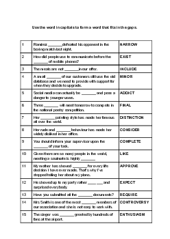 CAE Word formation with key | PDF