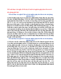 Văn mẫu lớp 6 Chân trời sáng tạo bài Viết một đoạn văn ngắn (8-10 câu) về một trải nghiệm giúp tâm hồn em trở nên phong phú hơn