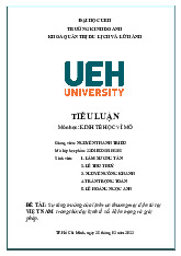Bài tiểu luận Sự tăng trưởng của lĩnh vực thương mại điện tử | Môn kinh tế vĩ mô