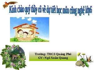 Giáo án điện từ Công nghệ 6 Bài 2 Cánh Diều: Xây dựng nhà ở