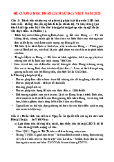 Đề Cương Môn Lịch sử Đảng | Đại học Sư Phạm Hà Nội