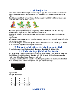 Tin học lớp 6 bài 4 Biểu diễn văn bản, hình ảnh, âm thanh trong máy tính | Cánh Diều