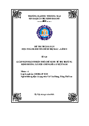 Giải pháp hoàn thiện thể chế kinh tế thị trường định hướng xã hội chủ nghĩa ở việt nam | Tiểu luận Kinh tế chính trị | Đại học Thương Mại