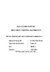 Báo cáo đề tài: Tiếp thị liên kết ( affiliate marketing ) | Môn Thương mại điện tử - Trường Đại học Kinh tế, Đại học Huế