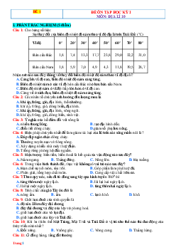 TOP 10 Đề kiểm tra HK1 Môn Địa 10 Kết nối tri thức 2023-2024 (có đáp án)