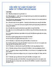 Câu Hỏi Ôn Tập môn Tư tưởng Hồ Chí Minh  | Trường Đại học Khoa học Tự nhiên, Đại học Quốc gia Thành phố Hồ Chí Minh