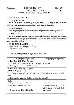 Giáo án Toán lớp 4 Tuần 33 | Chân trời sáng tạo