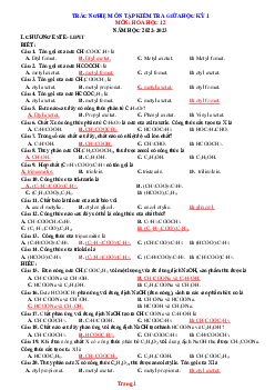 100 câu trắc nghiệm ôn tập kiểm tra giữa học kỳ I hóa học 12 (có đáp án)