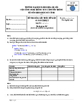 Đề thi cuối kỳ học phần Cấu trúc dữ liệu và Giải thuật năm 2024 - 2025 | Đại học Bách Khoa Hà Nội