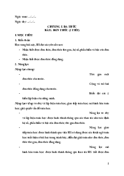 Giáo án Toán 8 Kết nối tri thức (Cả năm)