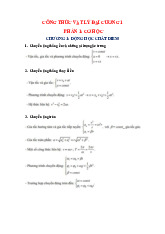 Công thức cơ học và nhiệt học môn Vật lý đại cương | Đại học Kinh tế Thành phố Hồ Chí Minh