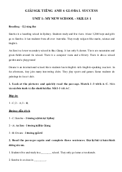 Tiếng Anh lớp 6 Unit 1 Skills 1