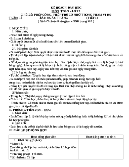Giáo án Toán 2 sách Chân trời sáng tạo (cả năm) | Tuần 15 | Tiết 1