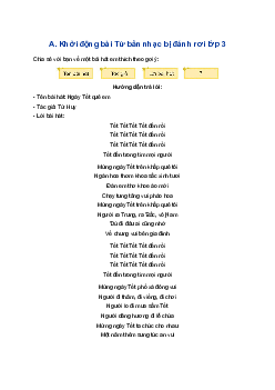 Bài 1: Từ bản nhạc bị đánh rơi trang 24 SGK Tiếng Việt lớp 3 Tập 2 Chân trời sáng tạo