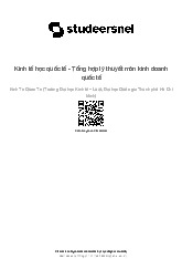 Tổng hợp lý thuyết môn Kinh tế quốc tế | Trường Đại học Kinh Tế - Luật, Đại học Quốc gia Thành phố Hồ Chí Minh