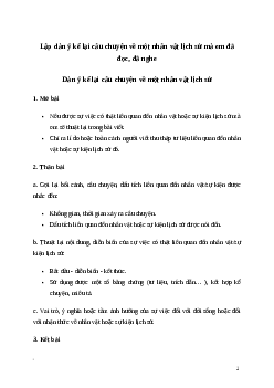 Văn mẫu Lập dàn ý kể lại câu chuyện về một nhân vật lịch sử mà em đã đọc, đã nghe | Kết nối tri thức