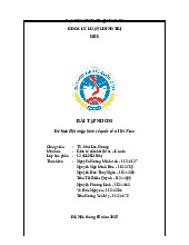 Bài tập nhóm Đề bài: Hội nhập kinh tế quốc tế ở Việt Nam môn Kinh tế chính trị Mác - Lênin | Trường Đại học Kinh tế Quốc dân