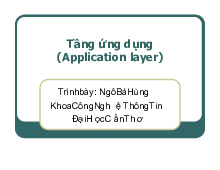 Chương 8: Tầng Ứng Dụng Trong Mạng | Môn Mạng máy tính - Đại học Cần Thơ