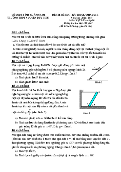 Bộ 20 đề thi olympic và học sinh giỏi vật lý 10 (có đáp án)
