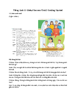 Giải Unit 2 Getting Started | Tiếng Anh 11 Global Success