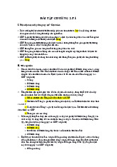 Bài tập chương 2 - Môn Kinh tế vĩ mô - Đại Học Kinh Tế - Đại học Đà Nẵng