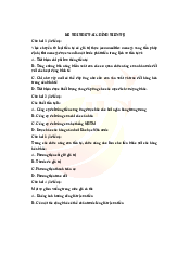 Ôn Tập Đề Thi Thử Môn Tài Chính Tiền Tệ