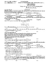 Đề khảo sát chất lượng học sinh lớp 12 lần 1 môn Hóa học