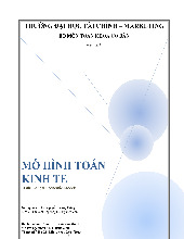 Bài tập chương mô hình toán kinh tế | Môn toán cao cấp