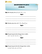 120 Bài tập Toán ôn hè lớp 8 lên 9