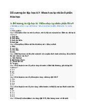 Đề cương ôn tập học kì 1 Khoa học tự nhiên 9 phần Hóa học